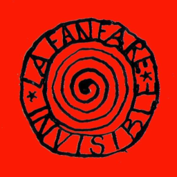 fanfare invisible logo black on red 256x256